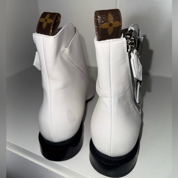 Louis Vuitton Jumble Flat Ankle Boots White Size EU 37 - Picture 8 of 16